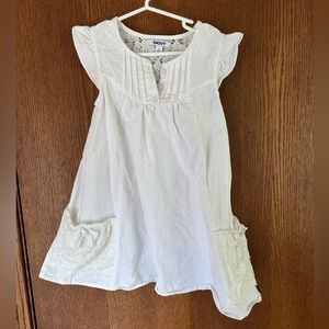DKNY White Little girls dress with Lace size 5